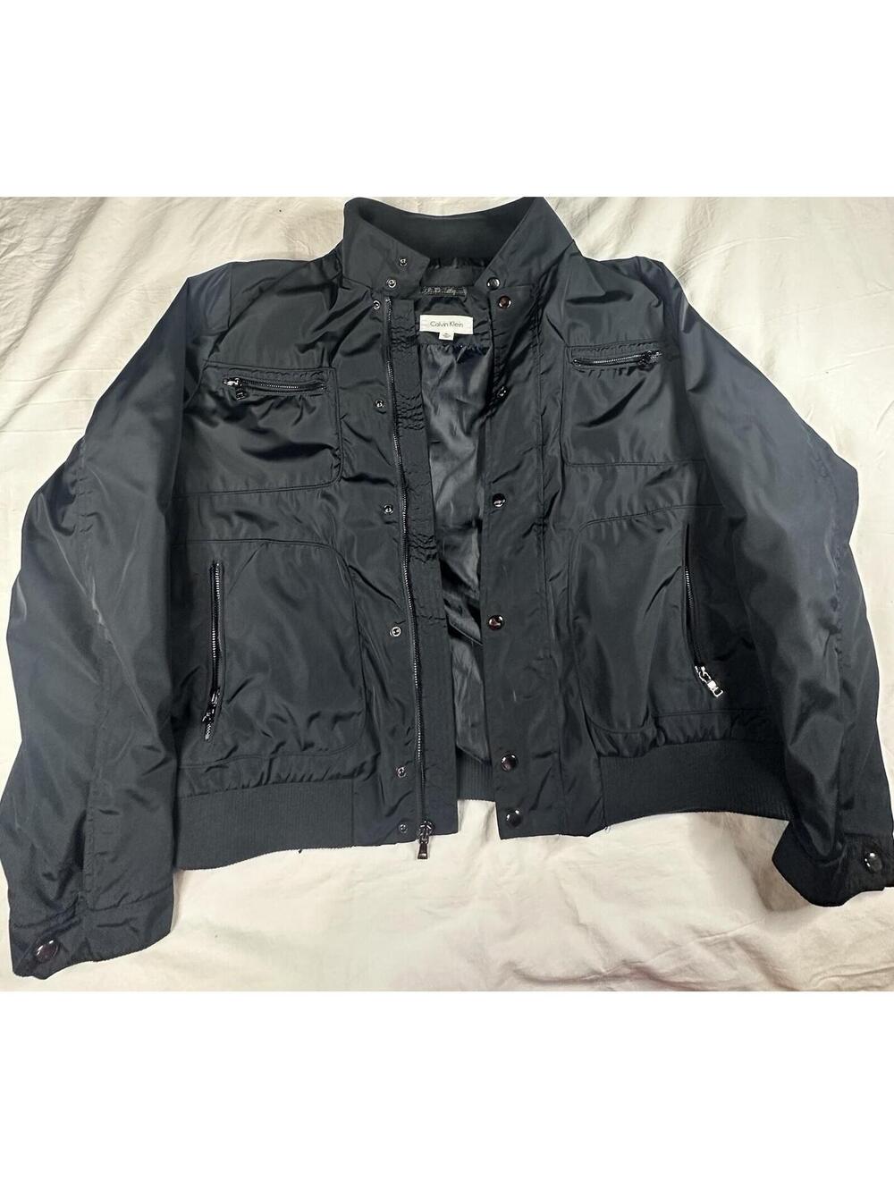 Calvin Klein Black Moto Bomber Jacket XL 🖤🔥